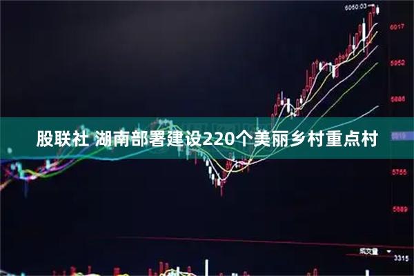 股联社 湖南部署建设220个美丽乡村重点村