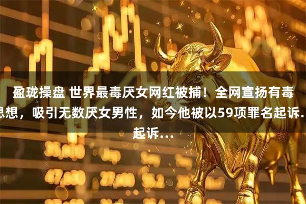 盈珑操盘 世界最毒厌女网红被捕！全网宣扬有毒思想，吸引无数厌女男性，如今他被以59项罪名起诉…